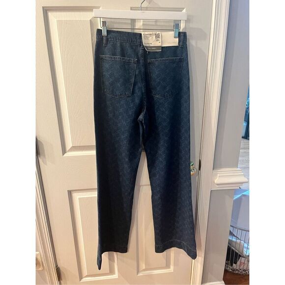 DL1961 DL Vintage Zoie Wide Leg Relaxed Jeans in Seacliff Laser Print Sz 24 NWT - Picture 10 of 13